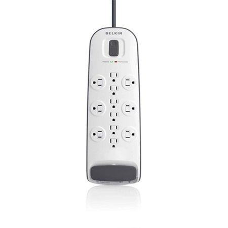 FASTTRACK 12-Outlet Surge Protector With Cable/Satellite And Telephone Protection - 8&apos; Power Cord FA59123